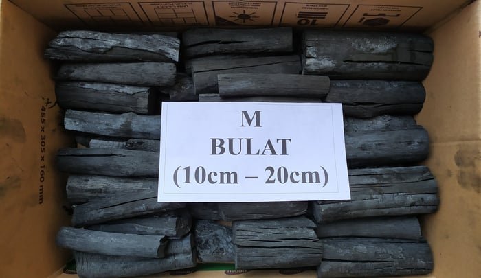 Binchotan white charcoal size M round, 10–20 cm