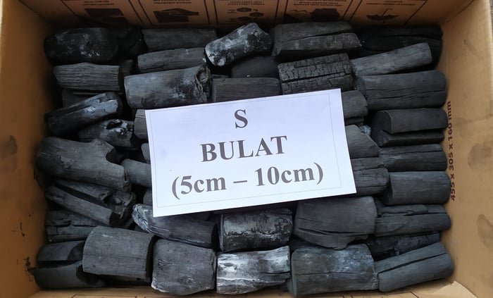Binchotan white charcoal size S round, 5–10 cm